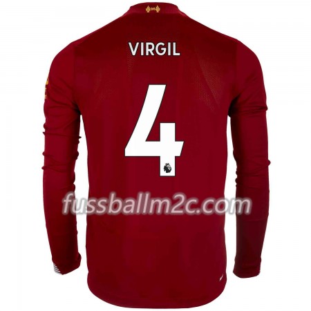 Fußballtrikots Liverpool Virgil van Dijk 4 Heim Trikotsatz 2019-2020 Langarm